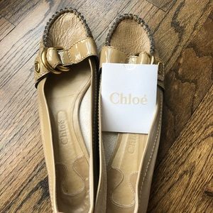Chloe Leather Flats - Size 40